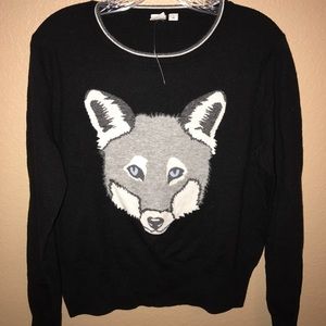 Long sleeve fox sweater